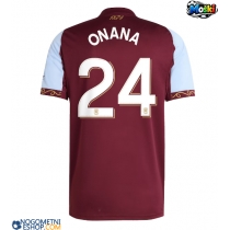 Moški Nogometni dresi Aston Villa Amadou Onana #24 Domači 2025-26 Kratek Rokav